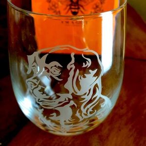 New Stemless Dog Wine Glasses. 3 individual boxed 14 oz glasses.    NWOT